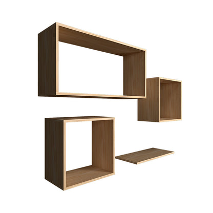 Modern Classic Four Wall Shelved Organizer with Light Oak Finish